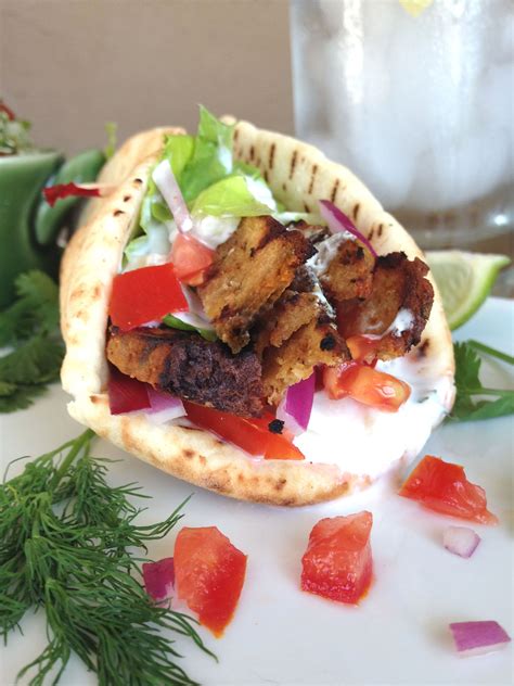 Vegan Gyro With Homemade Seitan Tzatziki Sauce Homemade Seitan