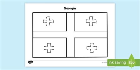 Georgia Flag Colouring Sheet