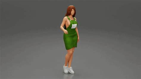 3d file sexy girl in denim jumpsuit over naked body・3d printable model to download・cults
