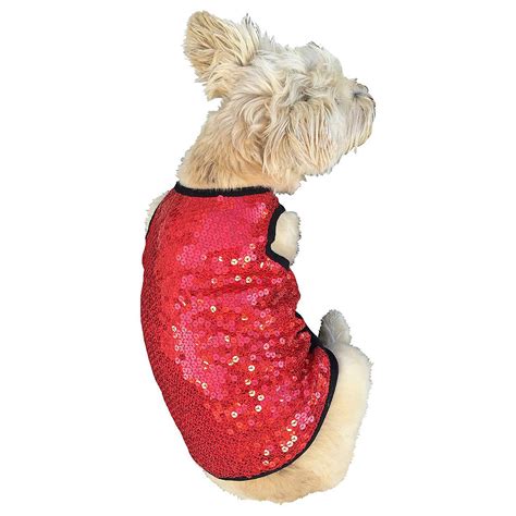 The Dog Squad Sequined Dog Tank Red Vixen Baxterboo