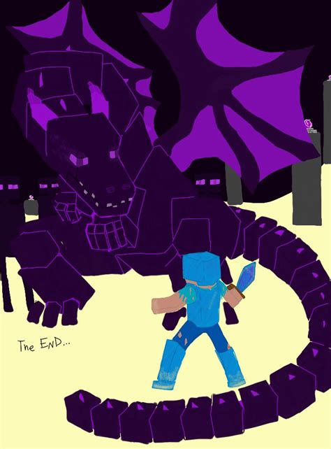 Minecraftthe Enderdragon By Die Laughing Coloured By 0spore13 On