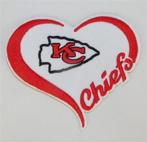 Kansas City Chiefs Patch Nfl Iron On Embroidered Arrowhead Etsy