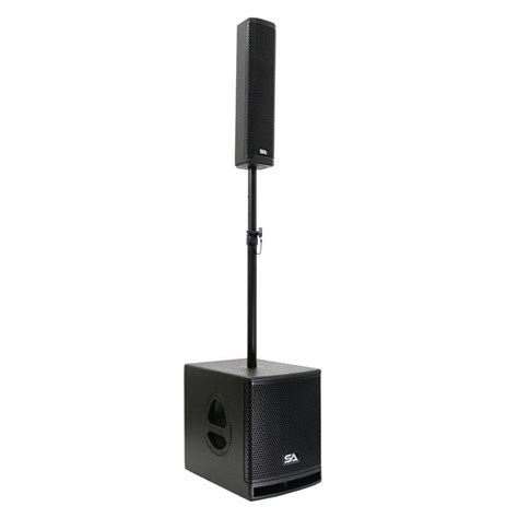 Powered Compact Portable Pa System 4x4 Column Speaker 10 Inch