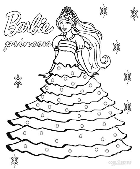 Printable Barbie Princess Coloring Pages For Kids Cool2bkids