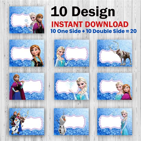 Frozen Label Frozen Food Label Food And Book Tag Cards Food Label