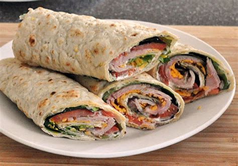 Easy Lunch Wrap With Ham