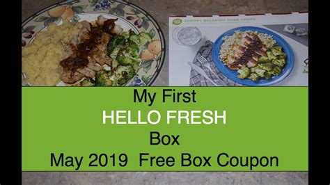 My First Hello Fresh Box May 2019 Free Box Coupon Youtube