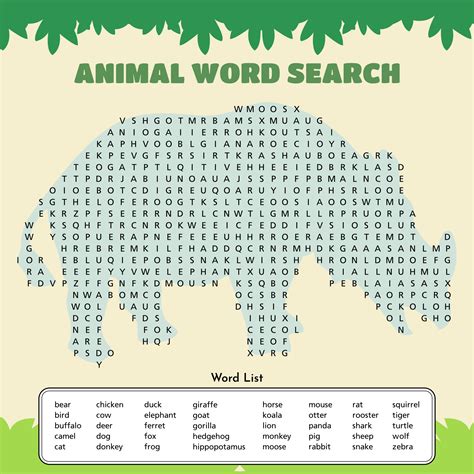 Difficult Free Cat Shaped Word Search Printable