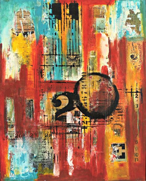 Mixed Media Collage Abstract