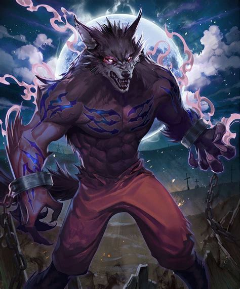 Card Frenzied Werewolf Fotos De Lobisomem Conceito Criatura De Arte