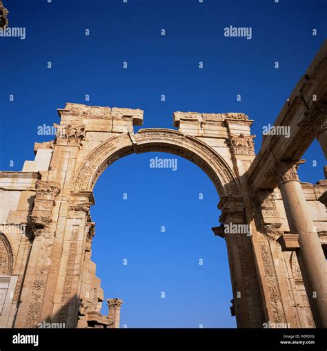 Roman Triumphal Arch Dating From The 1st Century Ad Palmyra Unesco