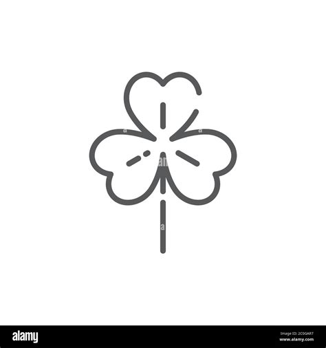 Leaf Clover Vector Icon Symbol Isolated On White Background Stock