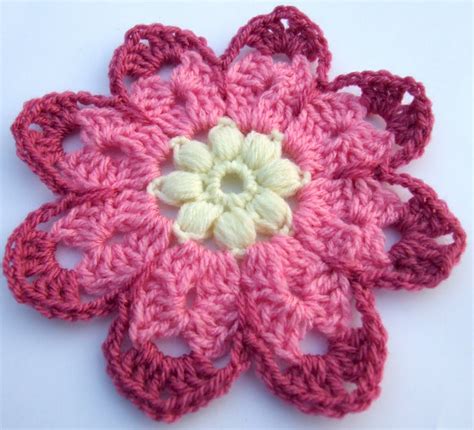Woolnhook Free Crochet Pattern Octagon Flower