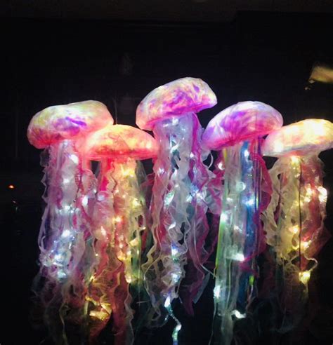 Light Up Hanging Jellyfish With Remote Whimsical Unique Lighting For An