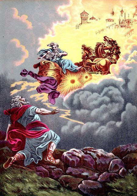 Elijah Goes To Heaven In A Whirlwind Biblical Art Prophetic Art Bible Pictures