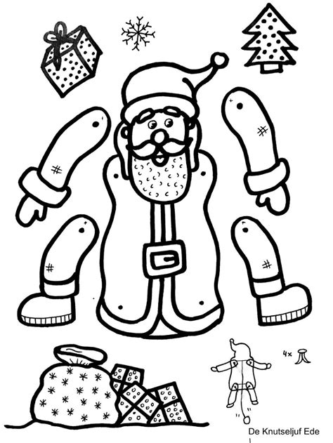 De leukste kleurplaten voor kerst hip hot blogazine. Kerst trekpop kleurplaten Kerstman en rendier (met ...