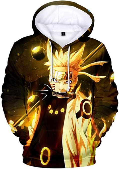 Unisex Naruto Hoodie Hd 3d Print Pullover Lightweight Sweatshirts