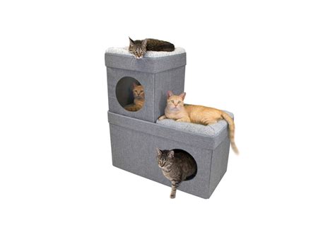 Kitty City Stackable Cat Condo Offers Modular Functionality