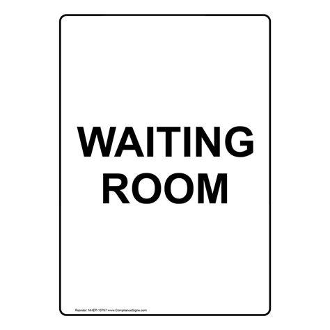 Waiting Room Sign Nhb 13767 Wayfinding