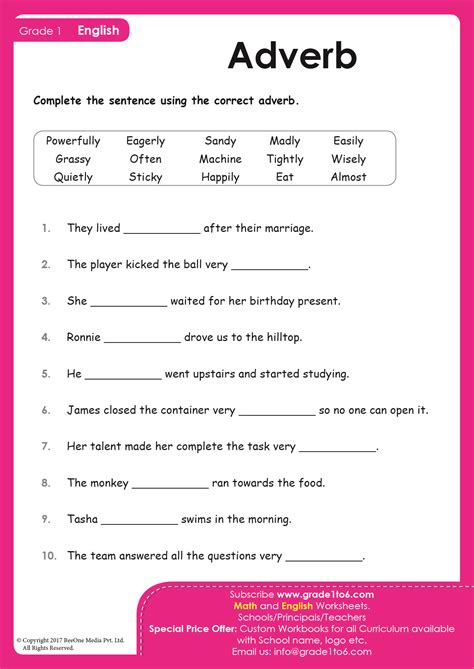 Identifying Adverbs Worksheet 2nd Grade