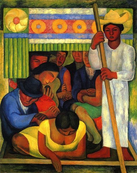 Diego Rivera Mexican Social Realism Mexican Mural Movement 1886 1957 The Flowered Canoe