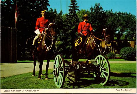 Vintage Continental Postcard Royal Canadian Mounted Police Canadas