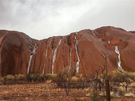 Waterfalls On Uluru In Australia😮 Rpics