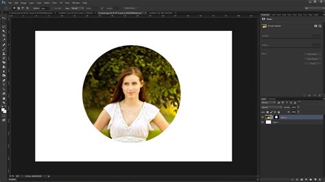 How To Crop A Photo In A Circle Shape Using Photoshop Cc Youtube