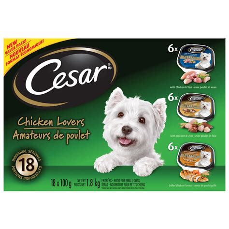 What food is best for your dog? Cesar Wet Chicken Variety Small Dog Food | Walmart Canada