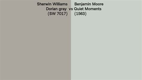 Sherwin Williams Dorian Gray Sw Vs Benjamin Moore Quiet Moments