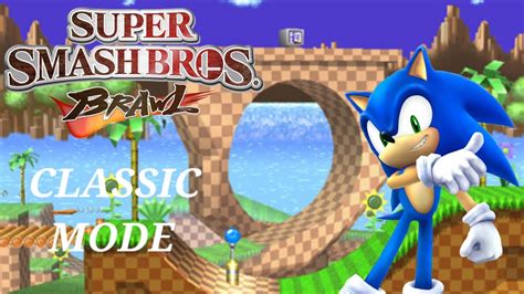 Super Smash Bros Brawl Classic Mode Sonic Youtube
