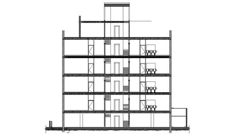 Download Apartment Building Cross Section Drawing Cadbull
