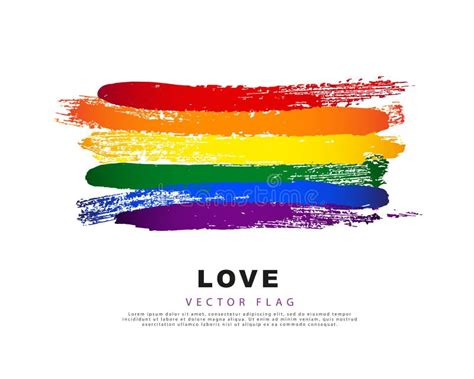 lgbt flag hand drawn colorful rainbow brush strokes stock vector illustration of love