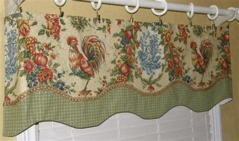 Decorate your home with the things you love most. French Country VALANCE Curtain Waverly Cream Rooster Toile ...