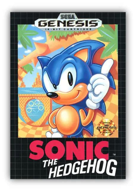 Sonic The Hedgehog Sega Genesis Retro Original Game Cover Shaped Vinyl