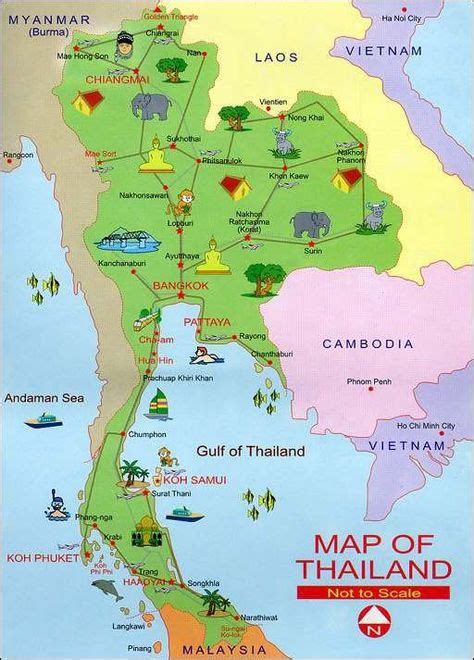 places to visit thailand map united states map