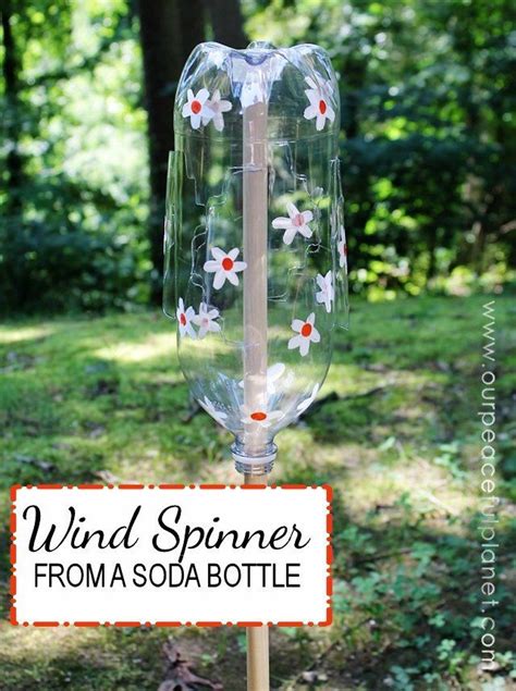 Wind Spinner From Soda Bottle Wind Spinners Reuse Plastic Bottles