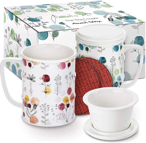 Tea Infuser Mug Set Of 2 Color Freedom Anna Stay Design