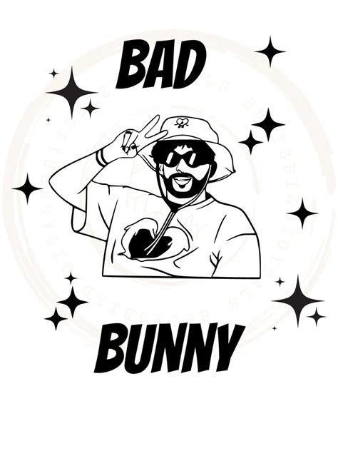 Bad Bunny Svg Png Etsy