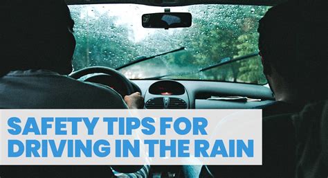 Safety Tips For Driving In The Rain Reginald Keith Davis