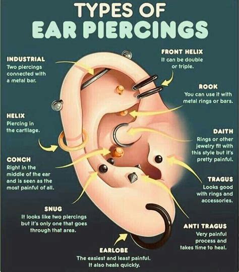 Ear Piercing Chart For Health And Healing