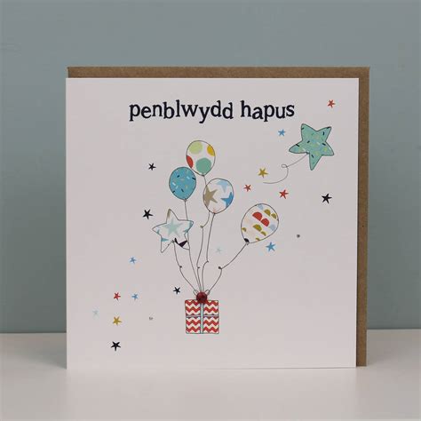 happy birthday card with welsh wording by molly mae