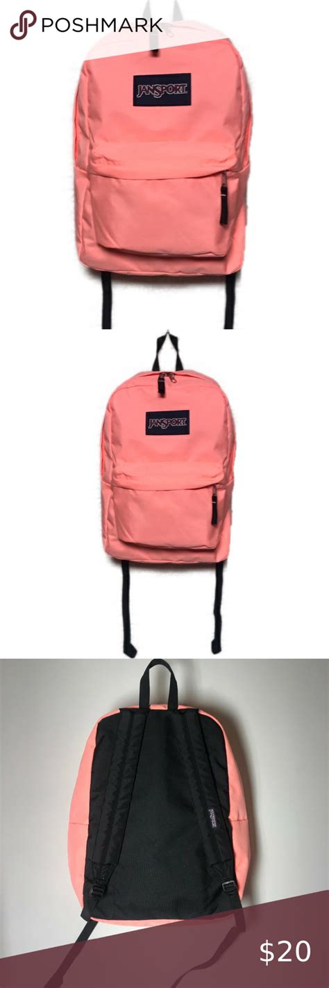 Jansport Superbreak Backpack Coral Peaches Euc Jansport Superbreak