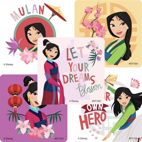 Disney Mulan Stickers Princess Party Envelope Seals Party Etsy