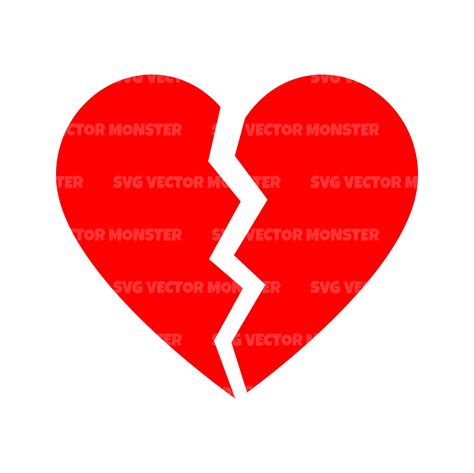 Broken Heart Svg Heart Breaker Svg Vector Cut File For Cricut