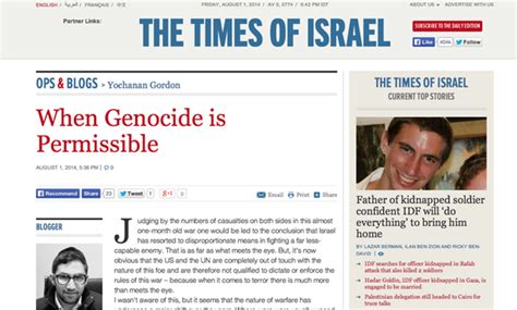 Israel Gaza Conflict When Genocide Is Permissible Article Removed From The Times Of Israel