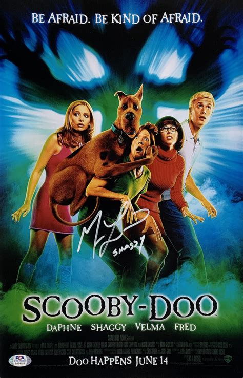 Matthew Lillard Signed Scooby Doo 11x17 Movie Poster Print Inscribed