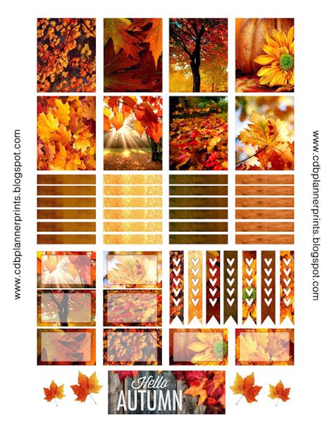 Free Printable Autumn Planner Stickers Free