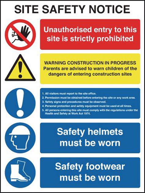 Site Safety Notice Order Online Morsafe Supplies UK