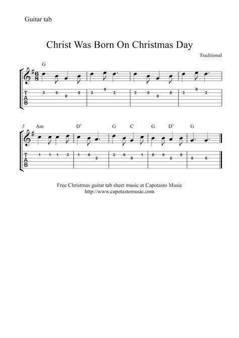 Easy Sheet Music For Beginners Christ Was Born On Christmas Day Free